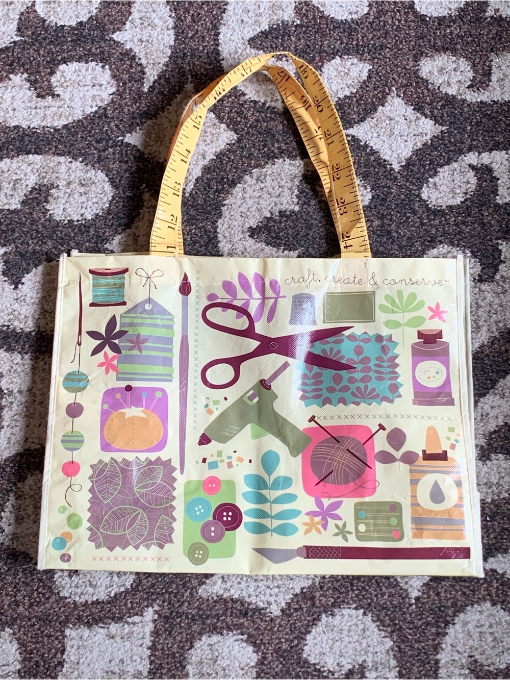 Joann Fabrics Reusable Shopping Bag Sewing Multiple Crafts Ruler Handles